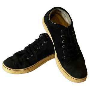 UGG Australia Tomi Suede Lace Up Shoes Womens 9 Black Fashion Sneakers Casual